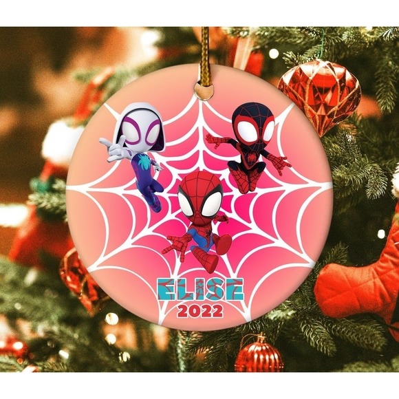 Personalized Spiderman Ornament, Spiderman Christmas Ornament - Picture 1 of 4